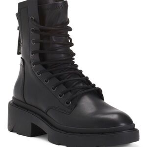 Black Lace-Up Women's Boots
